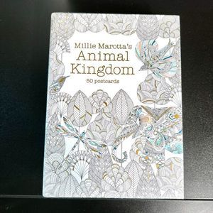 Millie Marotta's Animal Kingdom Illustrated Adult Coloring Postcards Box of 50